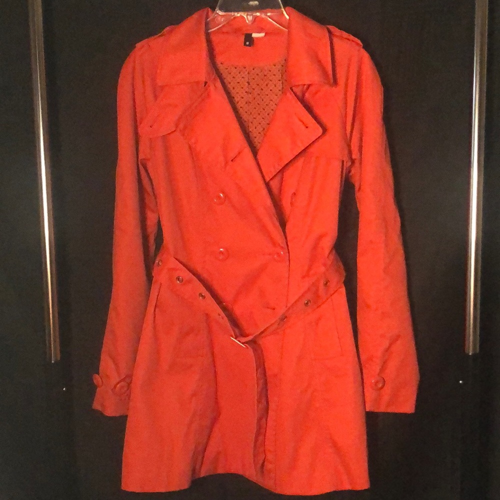 Tomato Orange Trench Coat/Jacket